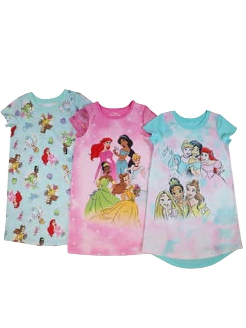 Disney Princess Girl’s 3-pack Nightgowns Sleepwear Size 3T NWT
